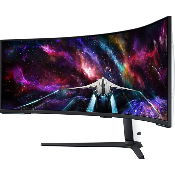 Samsung LS57CG952NIXCI Odyssey Neo G9, 57", Curved Monitor, 8K UltraWide, VA, HDMI, USB, 3.5mm, DP, Black/Silver