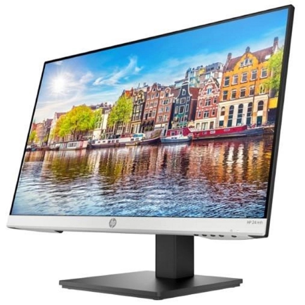 HP 1D0J9E9 24mh, 23.8", Monitor, FHD, IPS, HDMI, VGA, DP, Silver/Black