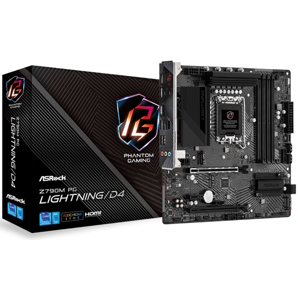 დედა დაფა ASRock Z790M_PG_LIGHTNING/D4, LGA1700, DDR4 DIMM, 128GB