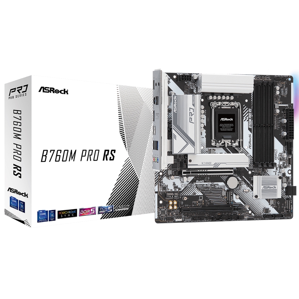 ASRock B760M_PRO_RS, LGA1700, DDR5 DIMM,192GB
