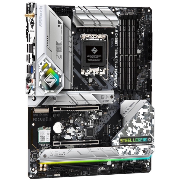 დედა დაფა ASRock Z790 STEEL LEGEND WIFI, LGA 1700, DDR5, DIMM, 128GB