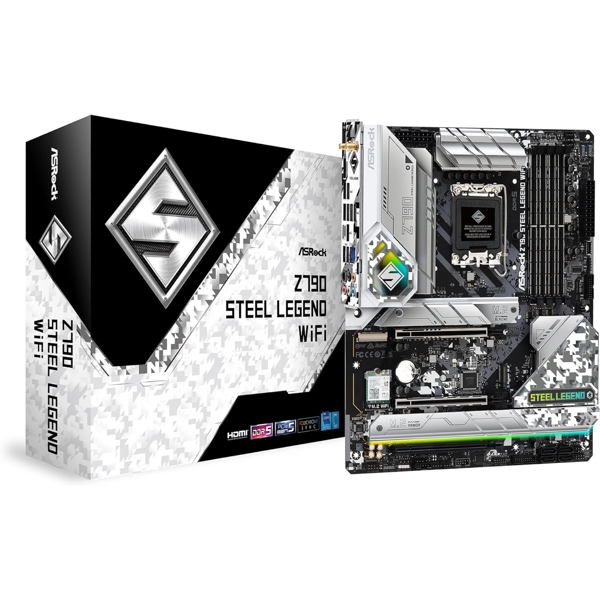 დედა დაფა ASRock Z790 STEEL LEGEND WIFI, LGA 1700, DDR5, DIMM, 128GB