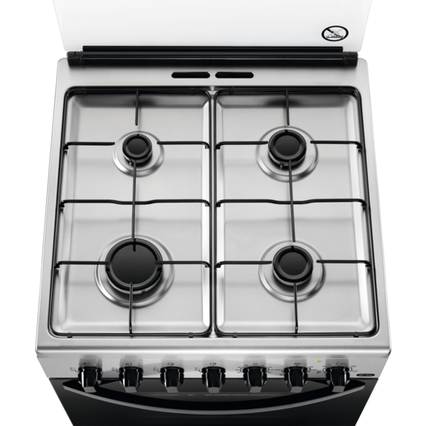 Zanussi ZCK67211XA, 4 Gas, Oven, Silver