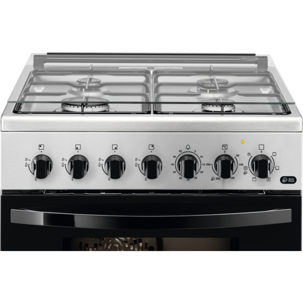 Zanussi ZCK67211XA, 4 Gas, Oven, Silver