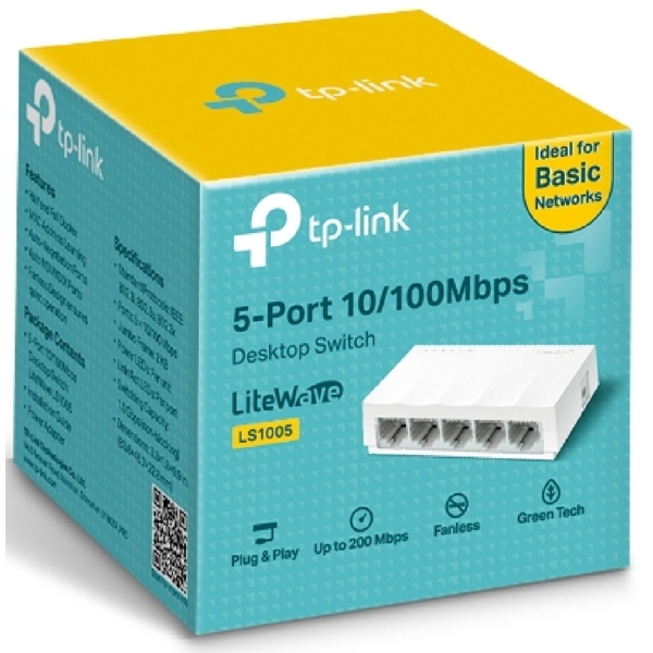 სვიჩი TP-Link LS1005, 8-Port, Switch, White