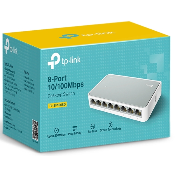 TP-Link TL-SF1008D, 8-Port, Switch, White