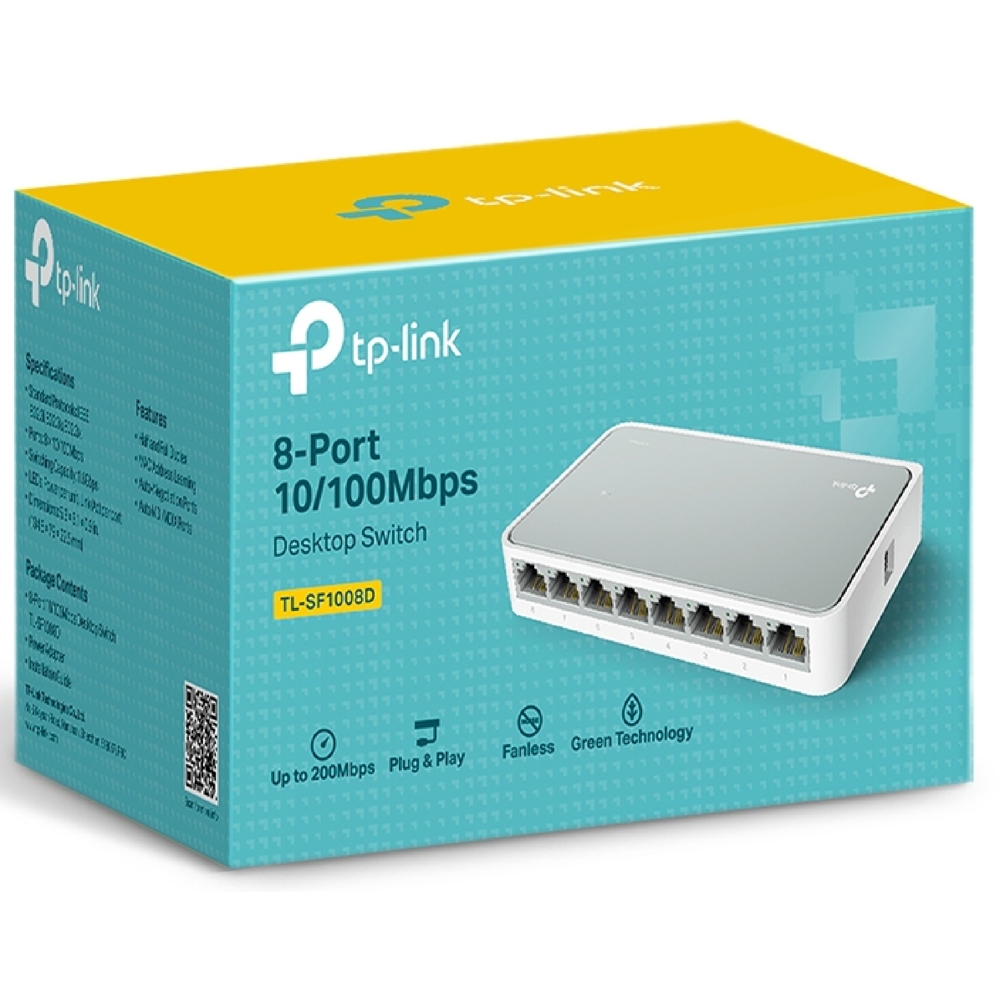TP-Link TL-SF1008D, 8-Port, Switch, White