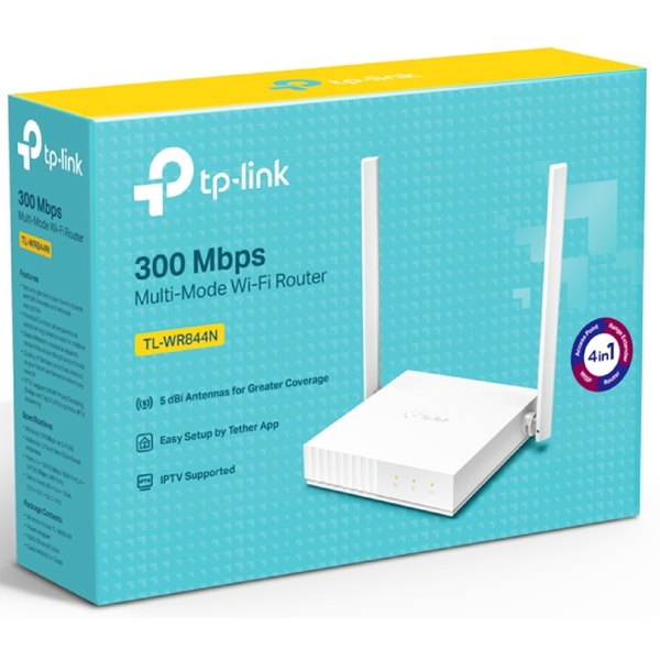 TP-Link TL-WR844N, 300Mbps, Router, White