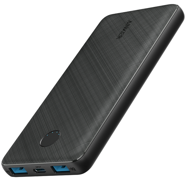 პორტატული დამტენი Anker A1247G11 PowerCore Slim, 10000mAh, USB, Power Bank, Black