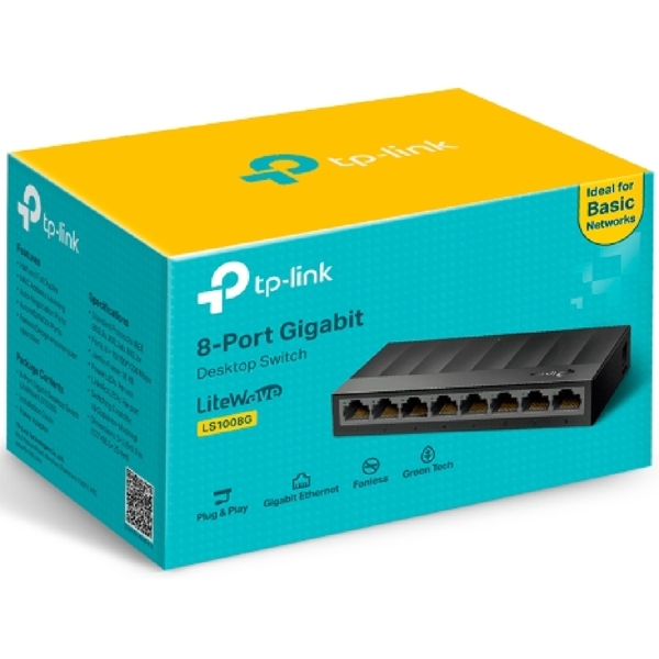 სვიჩი TP-Link LS1008G, 8-Port, Switch, Black