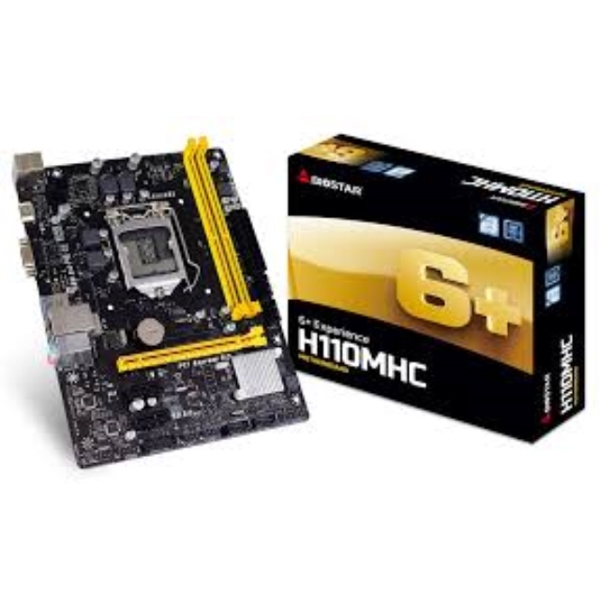 დედა დაფა BIOSTAR MAINBOARD H110MHC, VER:7.0 INTEL , DDR4 USB 3.1 GEN1 + SATA 6GBS