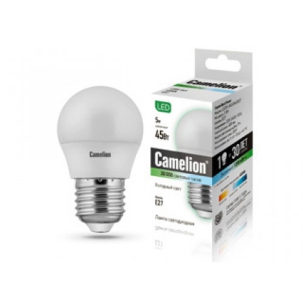  ეკონომიური LED ნათურა Camelion  Energy Saving LED Bulbs - 5W/Coolight/E27 LED5-G45/845/E27, 4895117873809