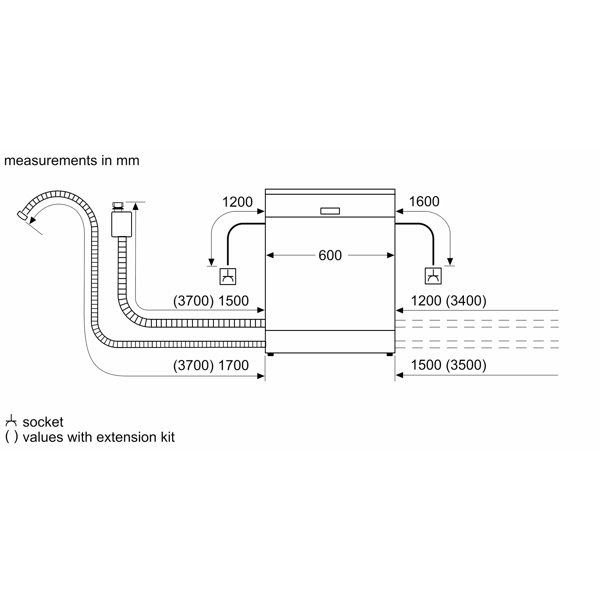 ჭურჭლის სარეცხი მანქანა Bosch SMS46II10Q, A+++, 44Dba, Dishwasher, Stainless Steel