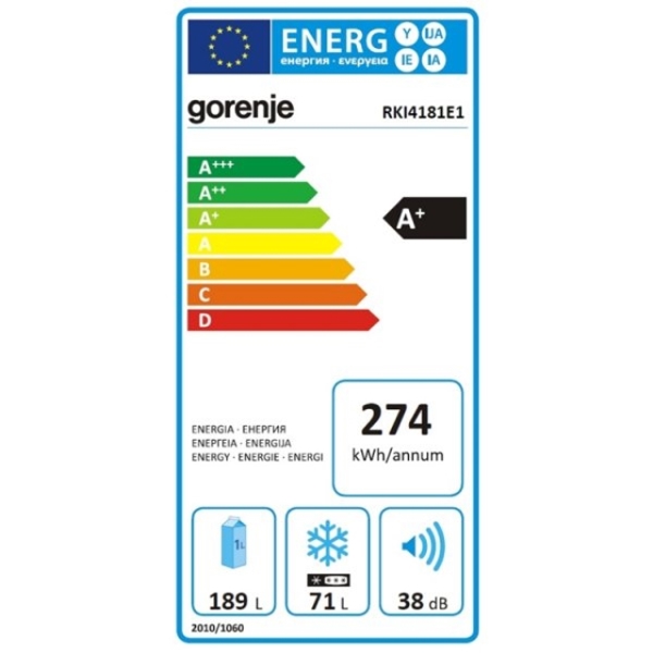 ქვედა საყინულით - GORENJE - RKI4181E1