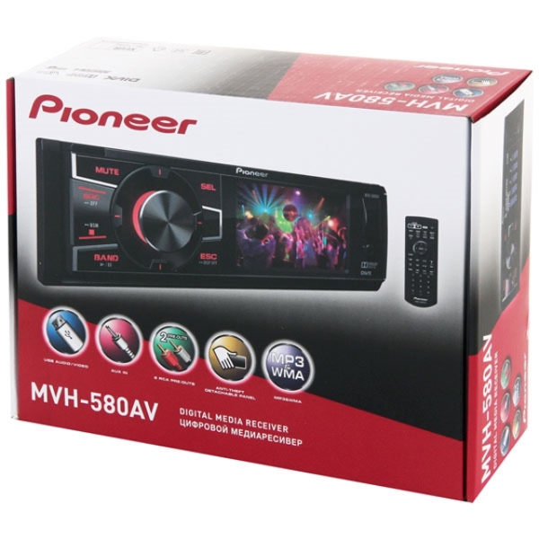 მანქანის მაგნიტოფონი Car/CD/MP3 PIONEER MVH-580AV