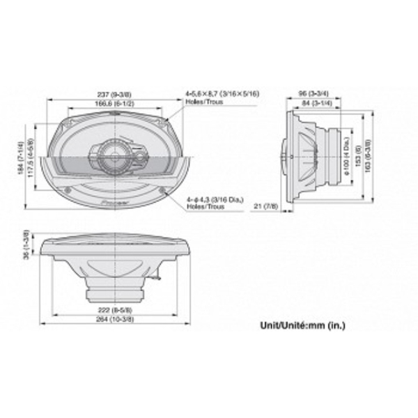 მანქანის დინამიკები Car/CD/MP3 PIONEER TS-A6924I