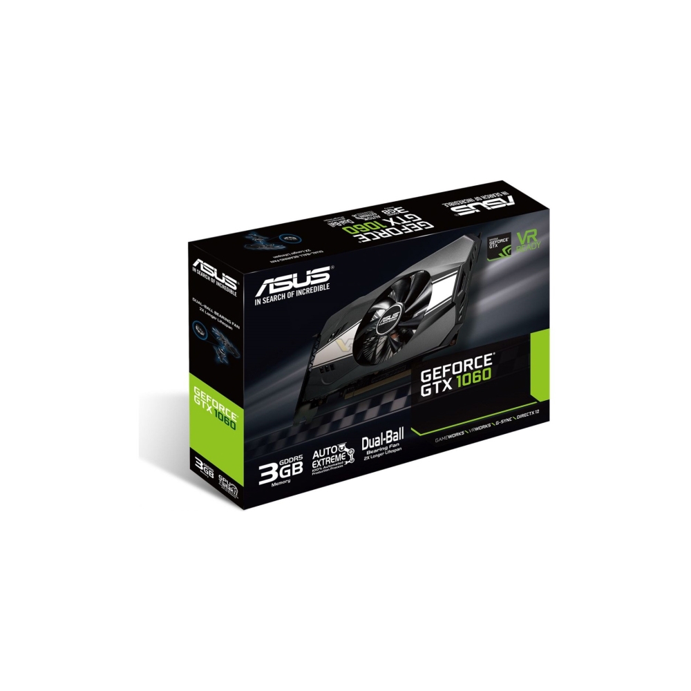 ვიდეო დაფა PCI EXPRESS 3GB ASUS PH-GTX1060-03G , DVI,HDMI*2, DP*2.3G,D5
