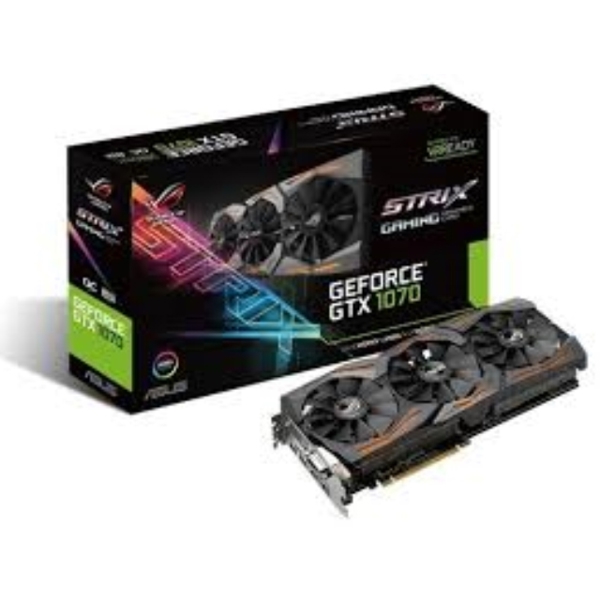 ვიდეო დაფა PCI EXPRESS 8GB ASUS   STRIX-GTX1070-O8G-GAMING ,GTX1070,DVI,HDMI*2,DP*2,8G,D5