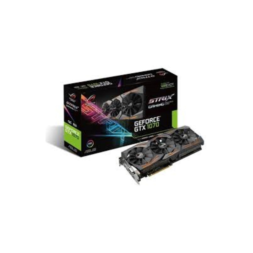 ვიდეო დაფა PCI EXPRESS 8GB ASUS   STRIX-GTX1070-O8G-GAMING ,GTX1070,DVI,HDMI*2,DP*2,8G,D5