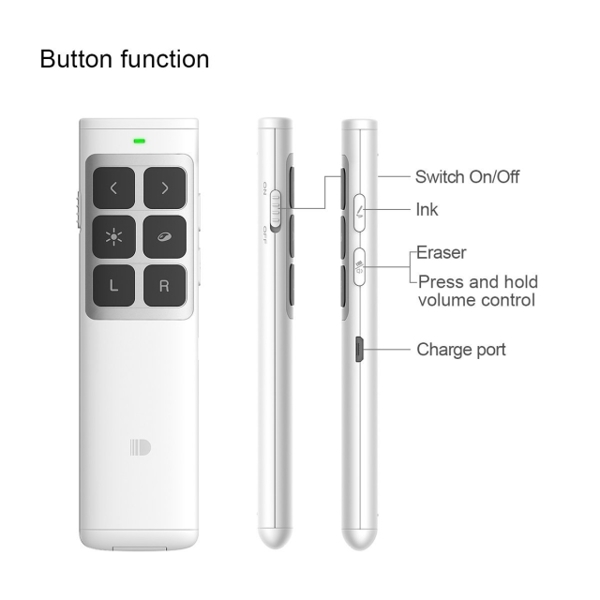 პრეზენტერი DOOSL Wireless Presenter Air Mouse Powerpoint Clicker Presentation RF 2.4GHz Remote Control Pen for Projector DSIT014W