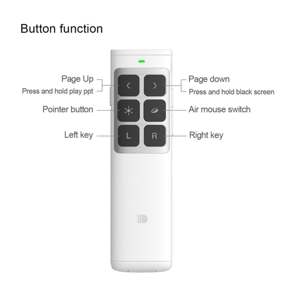 პრეზენტერი DOOSL Wireless Presenter Air Mouse Powerpoint Clicker Presentation RF 2.4GHz Remote Control Pen for Projector DSIT014W