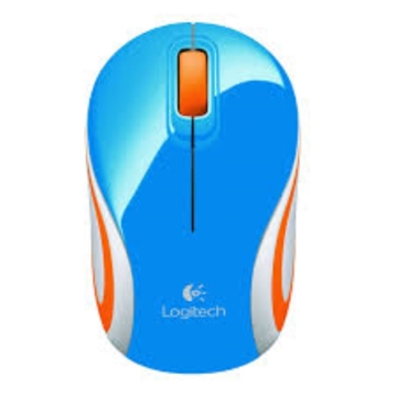 მაუსი LOGITECHWIRELESS MINI MOUSE M187  BLUE         910-002 733