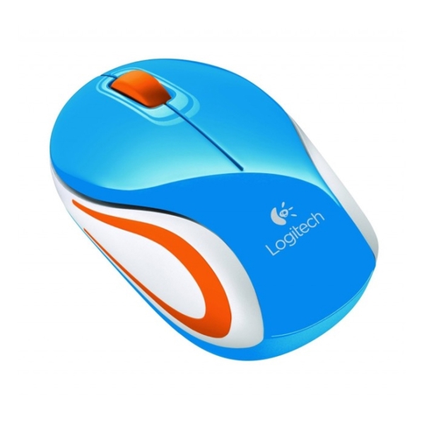 მაუსი LOGITECHWIRELESS MINI MOUSE M187  BLUE         910-002 733