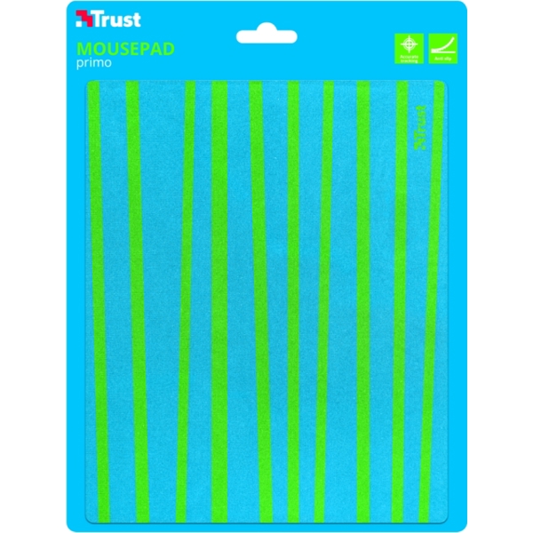 მაუს პადი TRUST PRIMO MOUSEPAD - Rubber anti-slip bottom Size 220 x 180 m - BLUE/GREEN