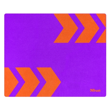 მაუს პადი  TRUST PRIMO MOUSEPAD - Rubber anti-slip bottom Size 220 x 180 m - PURPLE/ORANGE