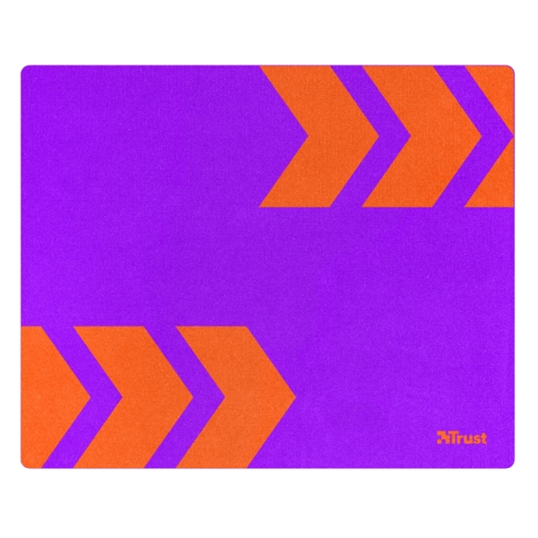 მაუს პადი  TRUST PRIMO MOUSEPAD - Rubber anti-slip bottom Size 220 x 180 m - PURPLE/ORANGE