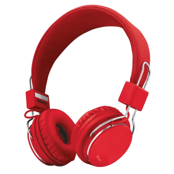 ყუესასმენი  TRUST ZIVA FOLDABLE HEADPHONE - RED