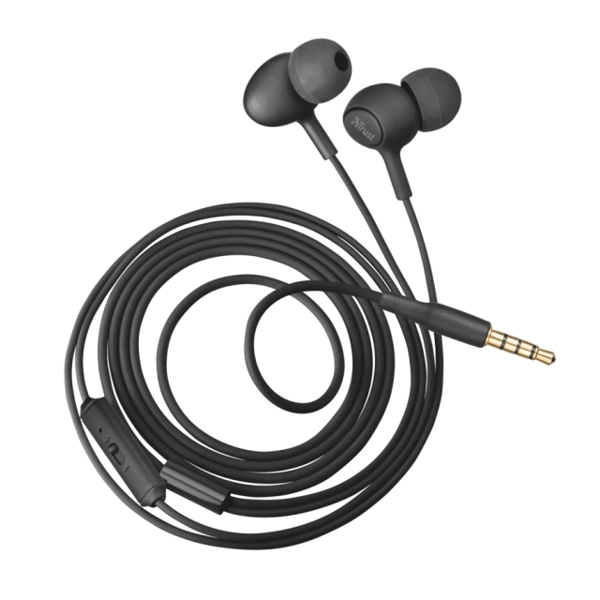 ყურსასმენი  TRUST ZIVA IN-EAR HEADPHONES WITH MICROPHONE - BLACK