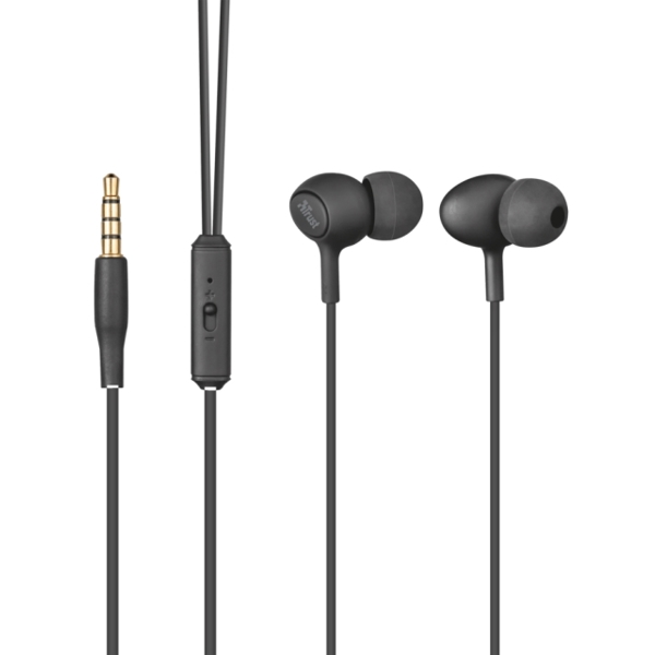 ყურსასმენი  TRUST ZIVA IN-EAR HEADPHONES WITH MICROPHONE - BLACK