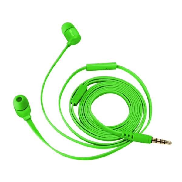 ყურსასმენი TRUST DUGA IN-EAR HEADPHONES - NEON GREEN