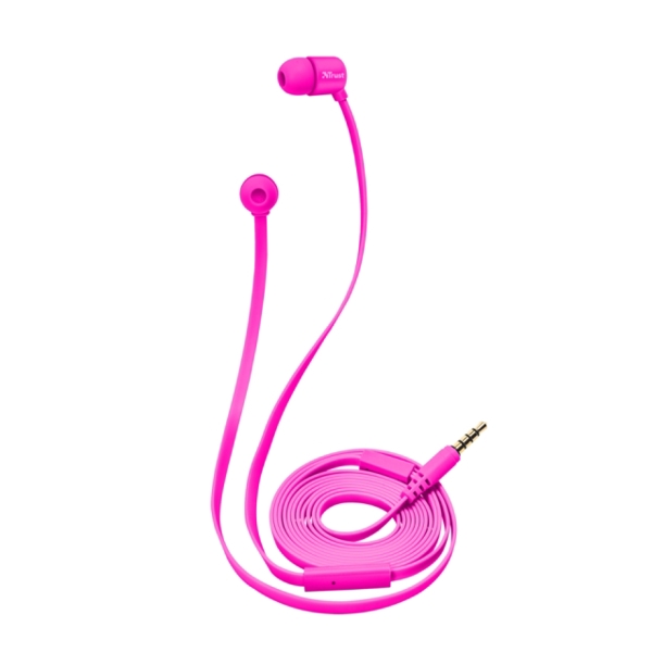 ყურსასმენი  TRUST DUGA IN-EAR HEADPHONES - NEON PINK