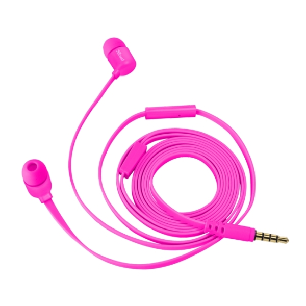 ყურსასმენი  TRUST DUGA IN-EAR HEADPHONES - NEON PINK