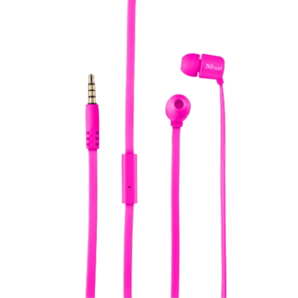 ყურსასმენი  TRUST DUGA IN-EAR HEADPHONES - NEON PINK