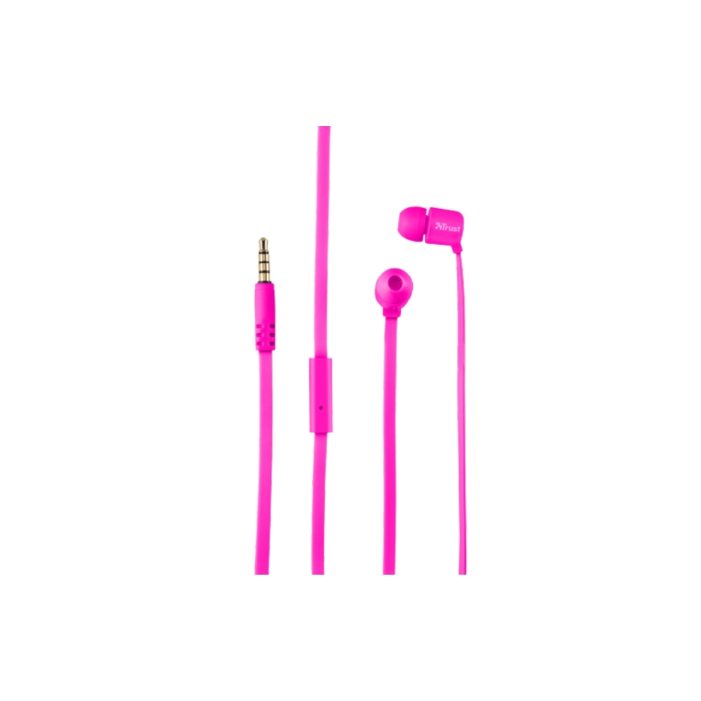 ყურსასმენი  TRUST DUGA IN-EAR HEADPHONES - NEON PINK
