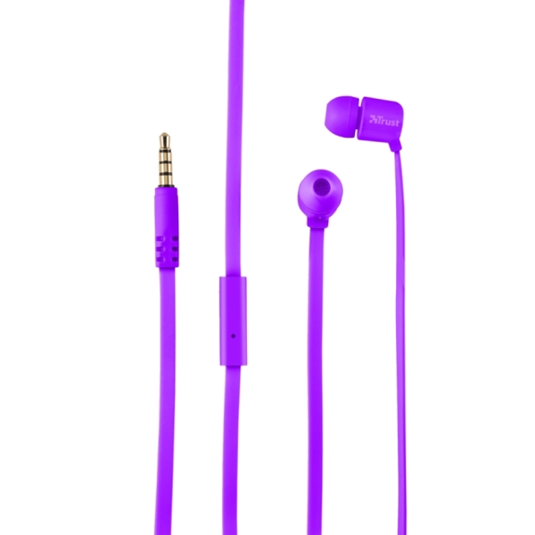 ყურსასმენი TRUST DUGA IN-EAR HEADPHONES - NEON PURPLE