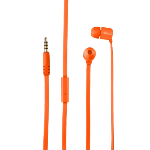 ყურსასმენი TRUST DUGA IN-EAR HEADPHONES - NEON ORANGE