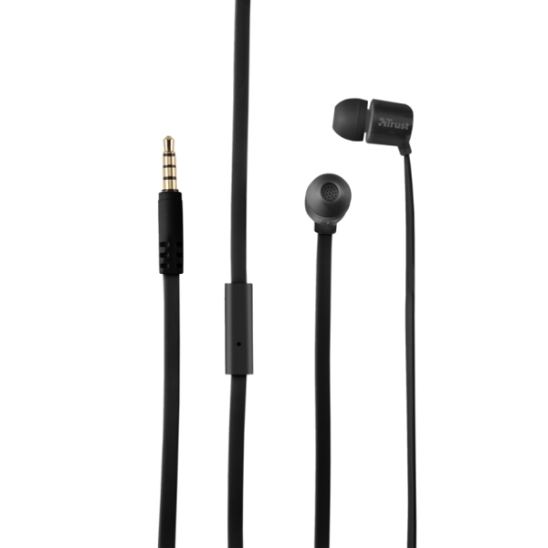 ყურსასმენი  TRUST DUGA IN-EAR HEADPHONES - FULL BLACK