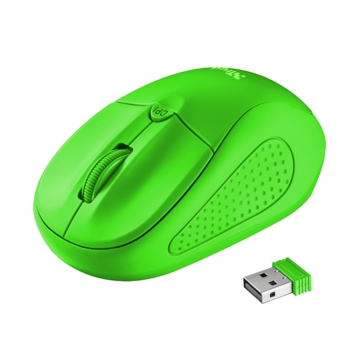 მაუსი  TRUST PRIMO WIRELESS MOUSE Speed select button 1000-1600 DPI- NEON GREEN