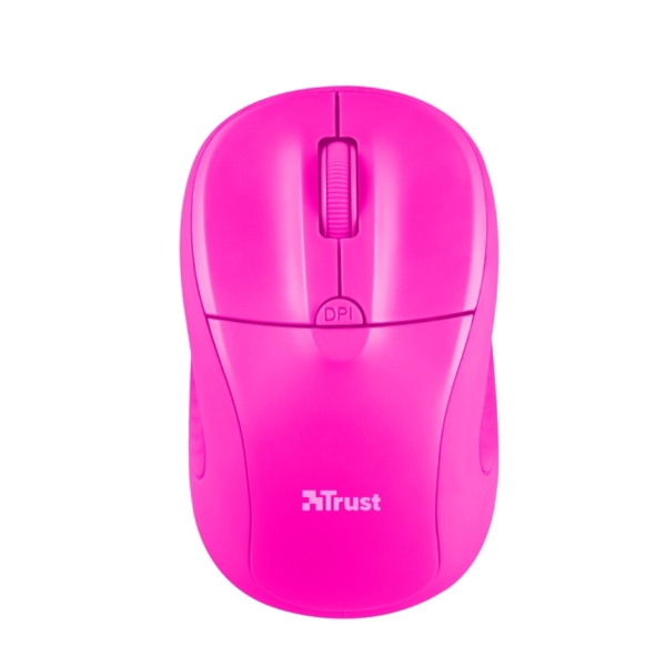 მაუსი  TRUST PRIMO WIRELESS MOUSE Speed select button 1000-1600 DPI- NEON PINK