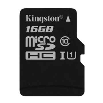 მეხსიერების ბარათი Kingston  16GB SD   SDC10G216GB  (MICRO+ADAPTER) CLASS10