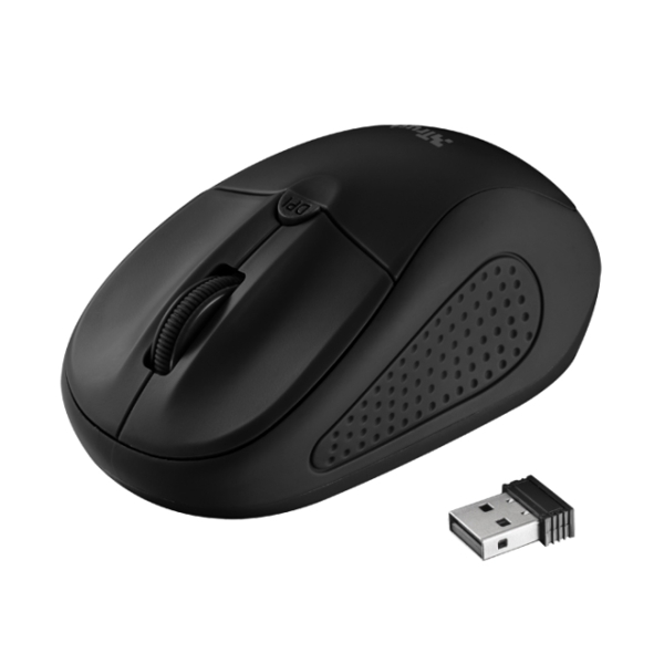 მაუსი  TRUST PRIMO WIRELESS MOUSE Speed select button 1000-1600 DPI- MATTE BLACK