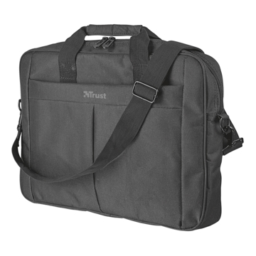 ნოუთბუქის ჩანთა TRUST PRIMO CARRY BAG FOR 17.3" LAPTOPS / Large main compartment (420 x 325 mm) to fit most laptops with screens up to 17.3" - Black