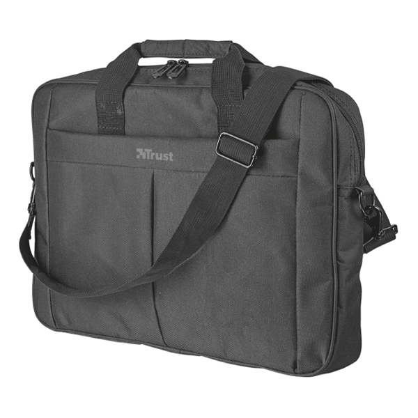 ნოუთბუქის ჩანთა TRUST PRIMO CARRY BAG FOR 17.3" LAPTOPS / Large main compartment (420 x 325 mm) to fit most laptops with screens up to 17.3" - Black