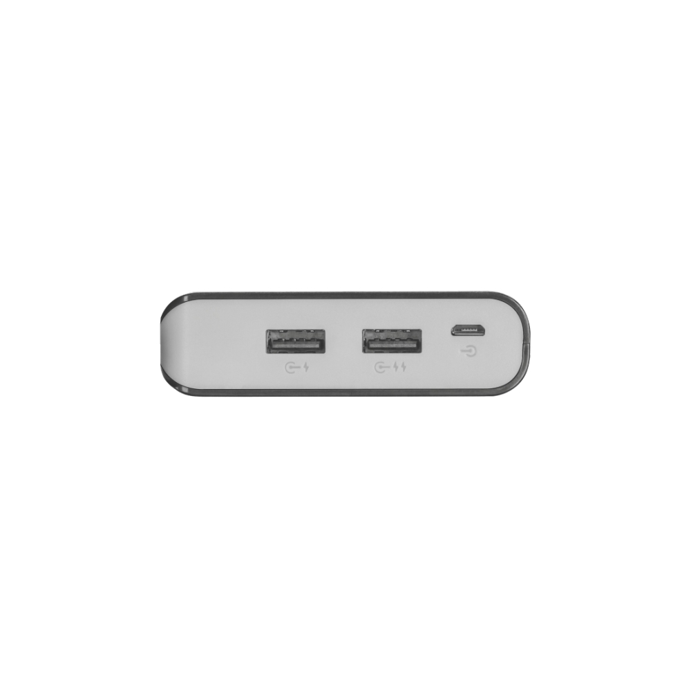 პორტატული დამტენი  TRUST PRIMO POWERBANK 20000MAH -2 USB ports with 12W/2.4A and auto-detection function to charge 2 devices at maximum speed - Black/Grey