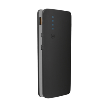 პორტატული დამტენი  TRUST OMNI ULTRA FAST 10000MAH POWERBANK WITH USB-C, Fast-charge devices via USB-C (max 3A/15W) or USB (QC3.0: max 18W; USB: max 2.4A/12W), Fast-recharge the powerbank via USB-C or micro-USB (max 2.4A)- BLACK/Grey