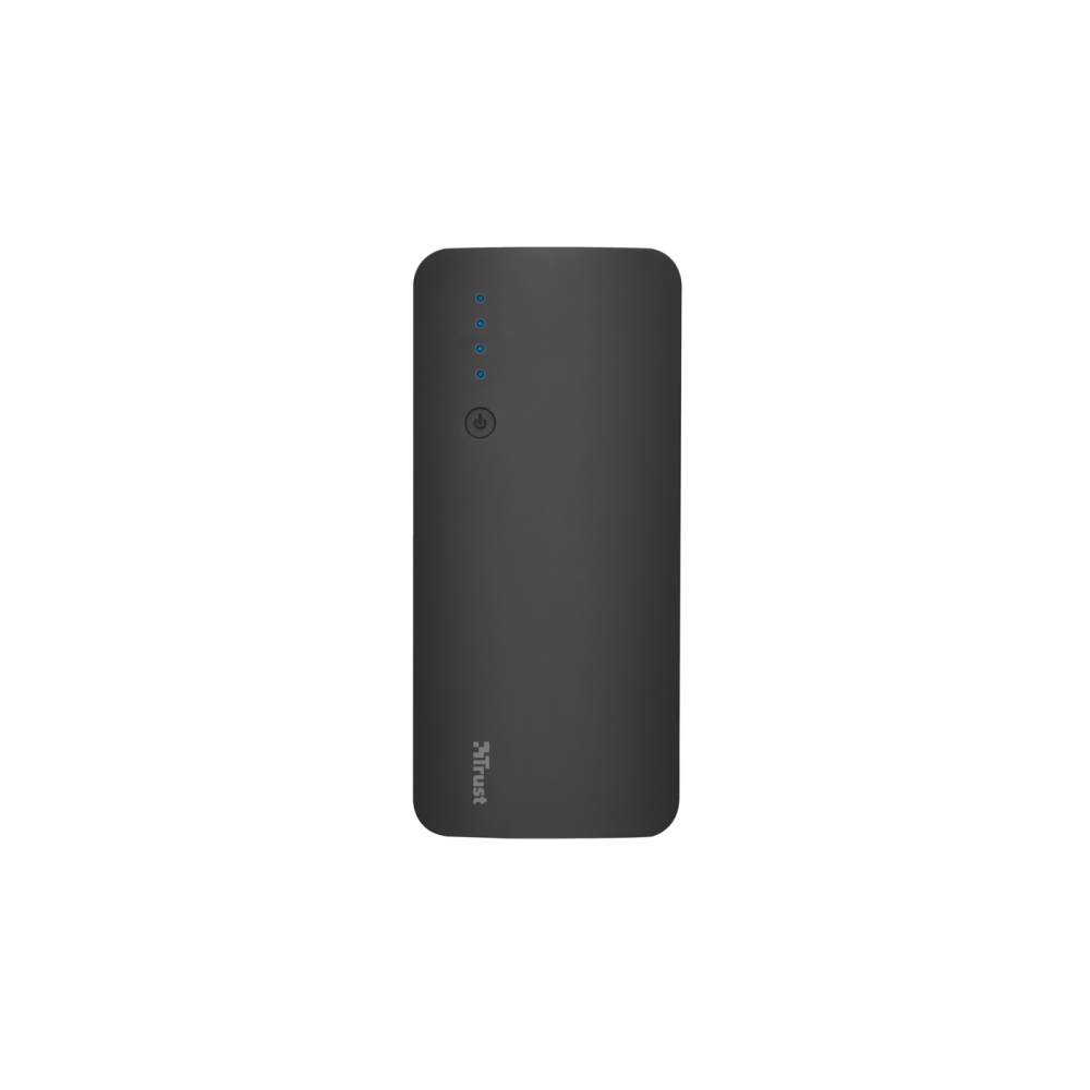 პორტატული დამტენი  TRUST OMNI ULTRA FAST 10000MAH POWERBANK WITH USB-C, Fast-charge devices via USB-C (max 3A/15W) or USB (QC3.0: max 18W; USB: max 2.4A/12W), Fast-recharge the powerbank via USB-C or micro-USB (max 2.4A)- BLACK/Grey